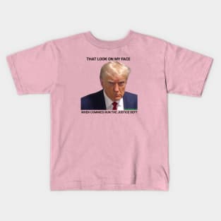 trump mug shot meme design Kids T-Shirt